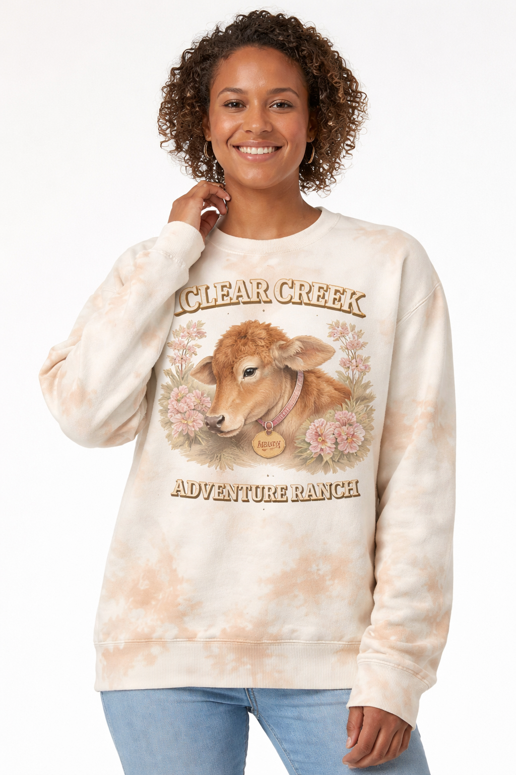 Alice the Cuddle Cow Tie-Dye Crew