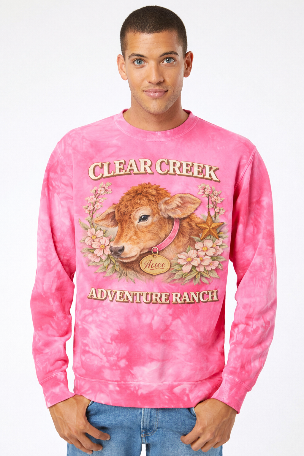 Alice the Cuddle Cow Tie-Dye Crew